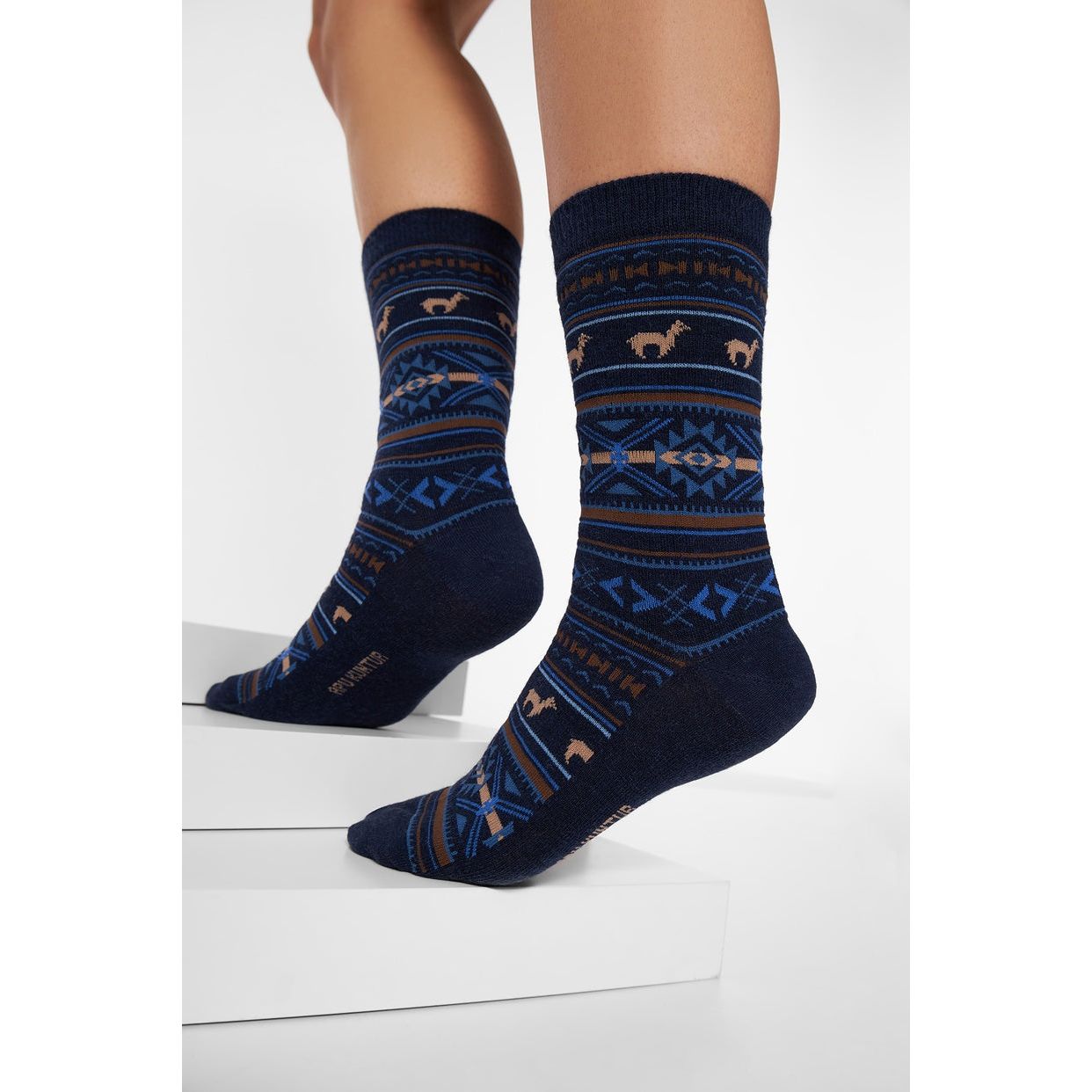 Apu Kuntur - Alpaka Jacquard Socken - Alpaka-Mix