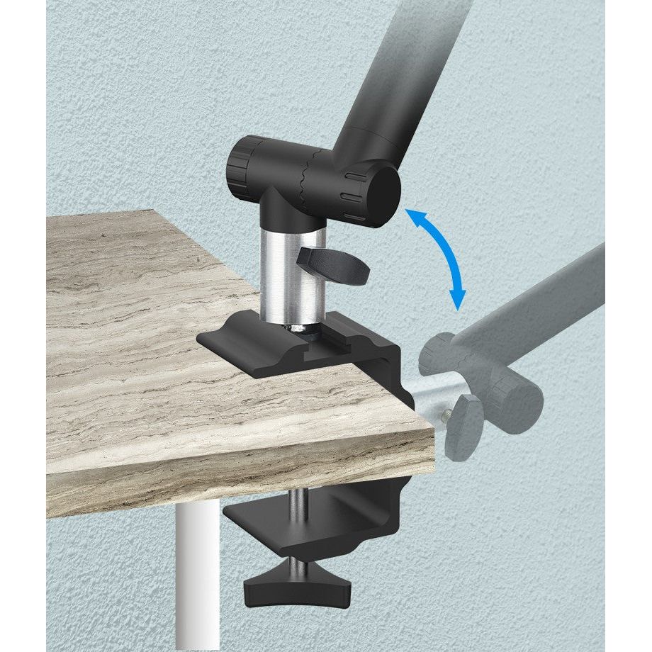 Tischhalterung Mit 360 Grad Schwanenhals Ständer Für Tablets Und Smartphones Schwarz