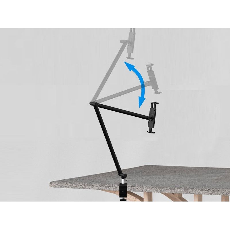 Tischhalterung Mit 360 Grad Schwanenhals Ständer Für Tablets Und Smartphones Schwarz