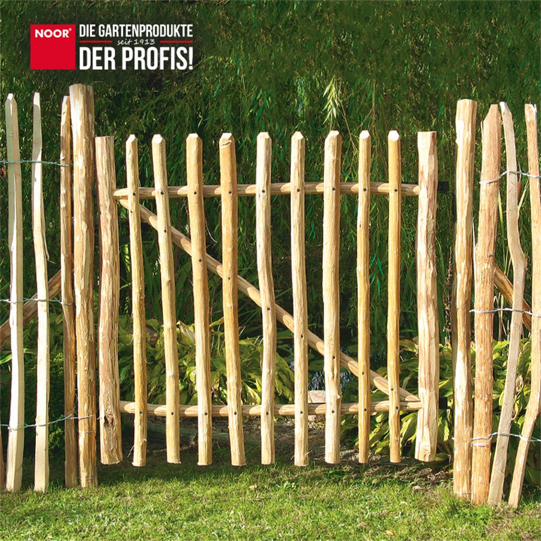 Staketenzaun Tor aus Berg-Haselnuss - 0,90x1 m