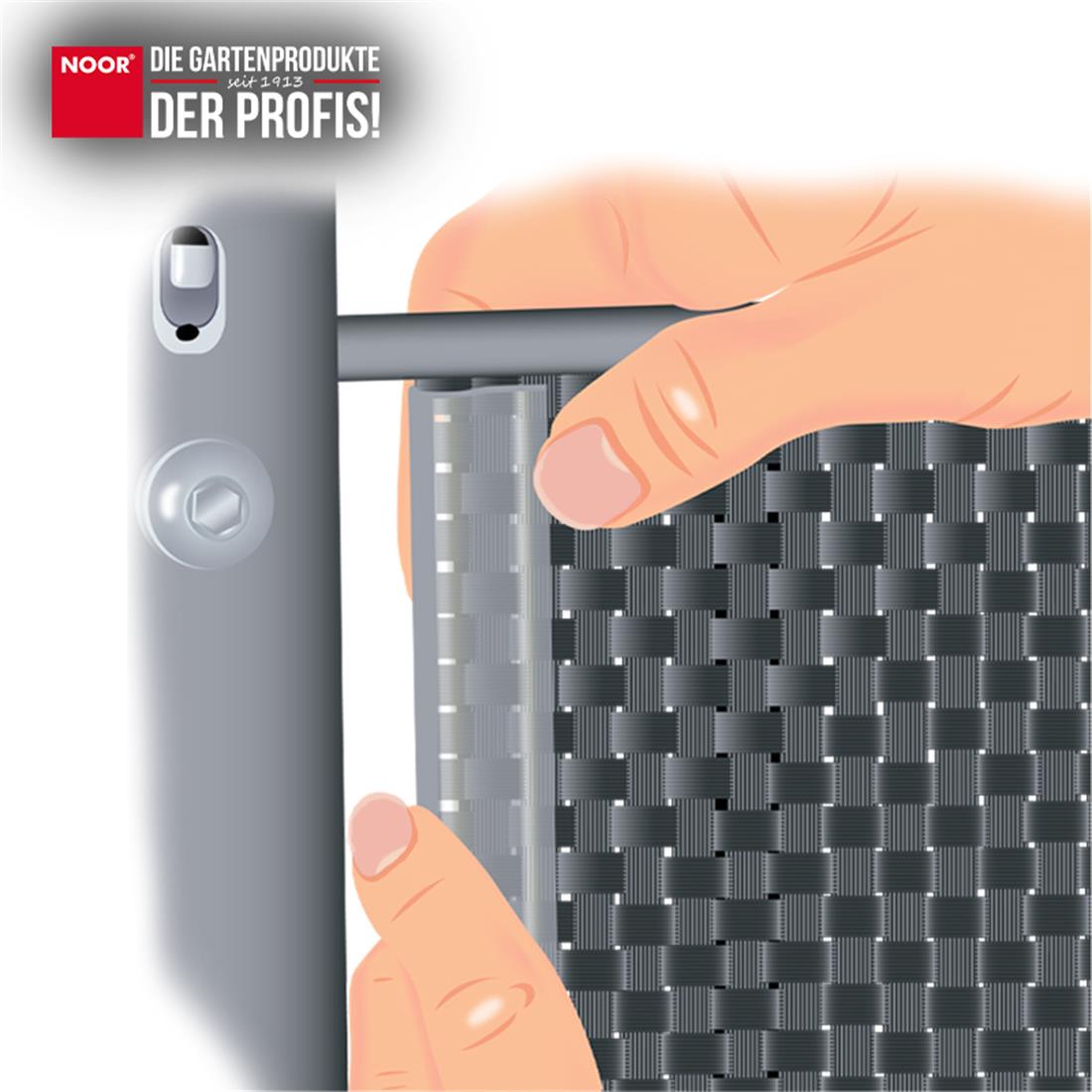 15 Premium Klemmschienen für Sichtschutzstreifen