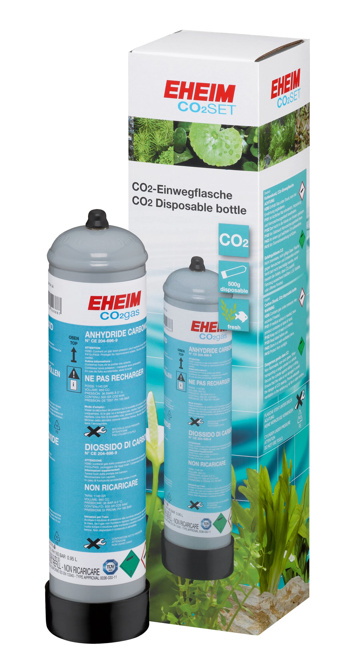 EHEIM CO2-Flasche 2000g, Mehrweg