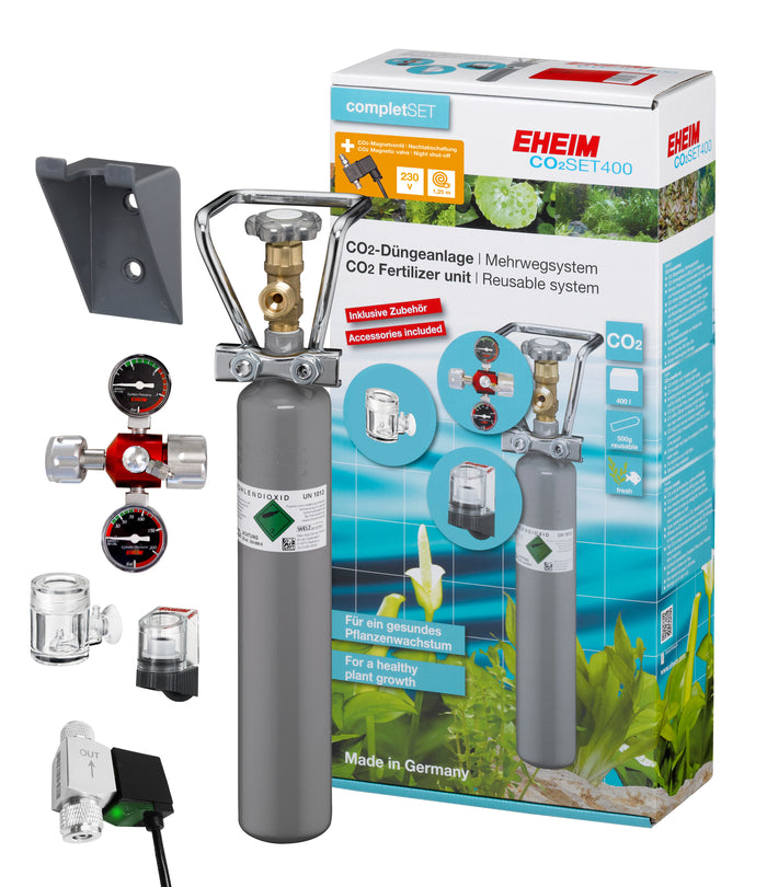 EHEIM CO2-SET400, Mehrwegsystem 500g m. Magnetventil 230V