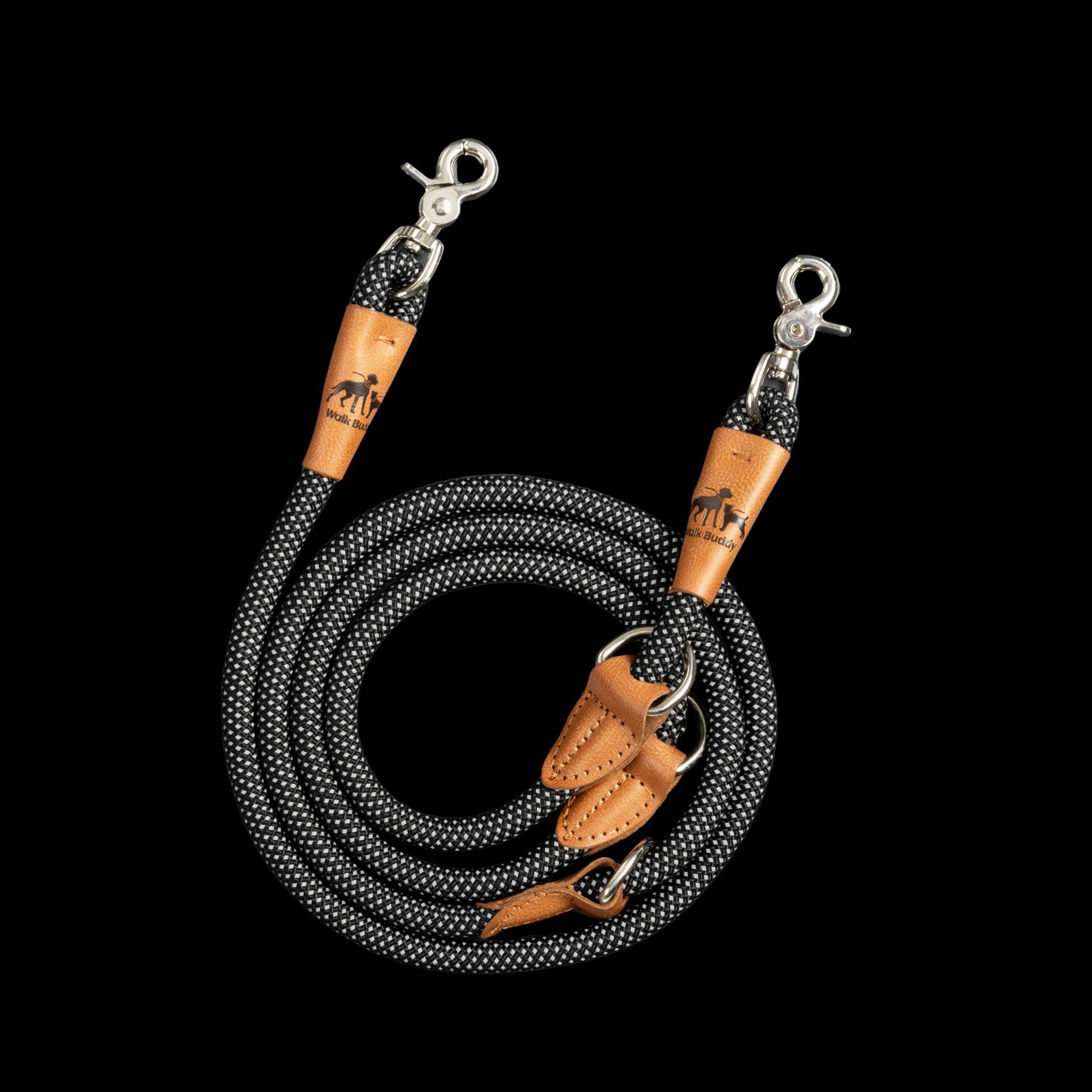 Reflektionsleine GLOW stark reflektierend längenverstellbar und vegan