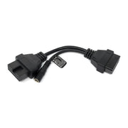 OBD Kabel 20 cm OBD2 12 Pin Anschluss Mitsubishi Schwarz Für Autodiagnose Und Fehlercodes Ablesen