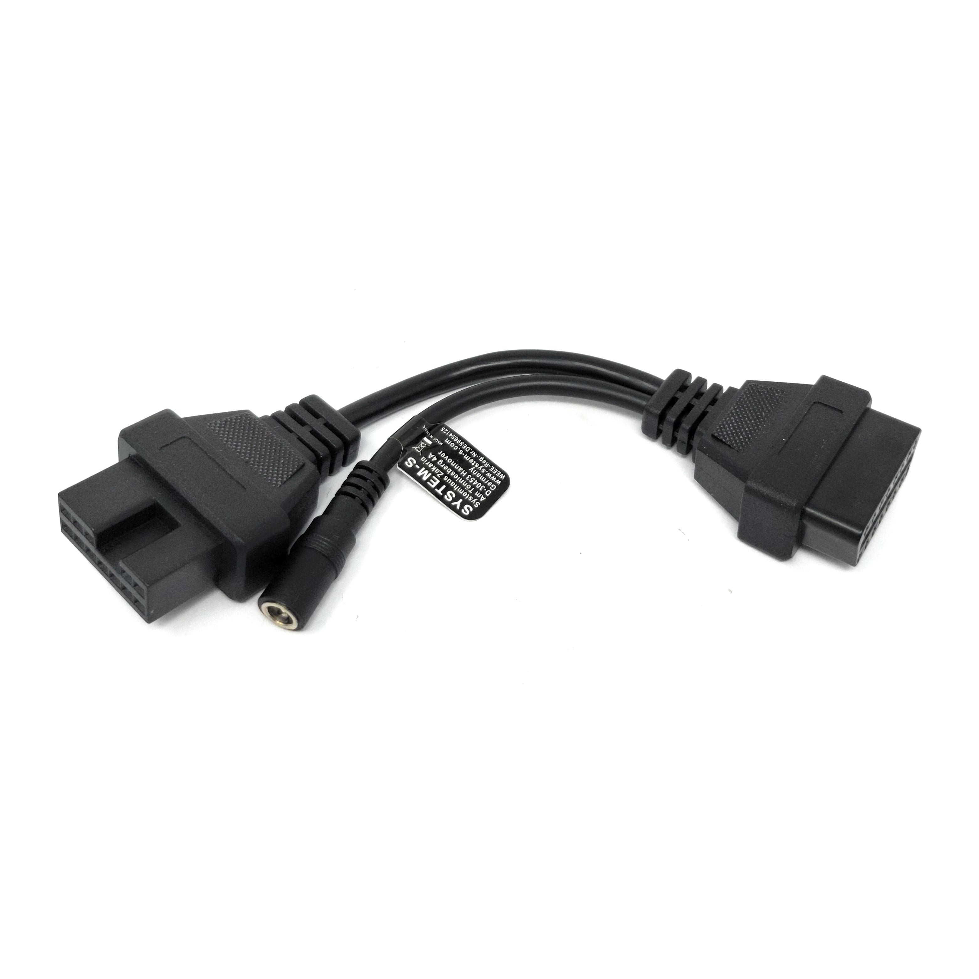 OBD Kabel 20 cm OBD2 12 Pin Anschluss Mitsubishi Schwarz Für Autodiagnose Und Fehlercodes Ablesen