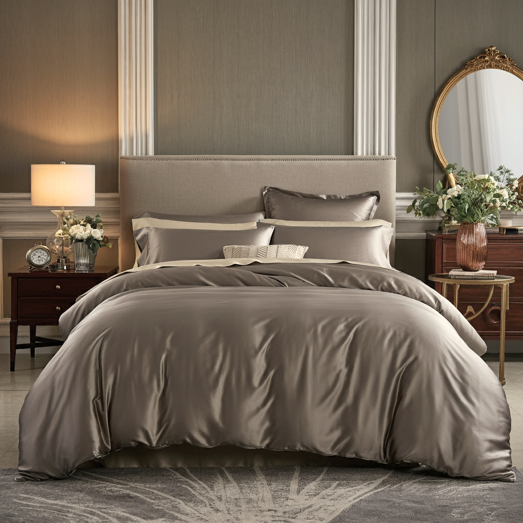 Charm Baumwolle Satin Kissenbezug Aus 100 Prozent Ägyptischer Baumwolle Mit 600 Fadendichte Und Seidigem Satinfinish