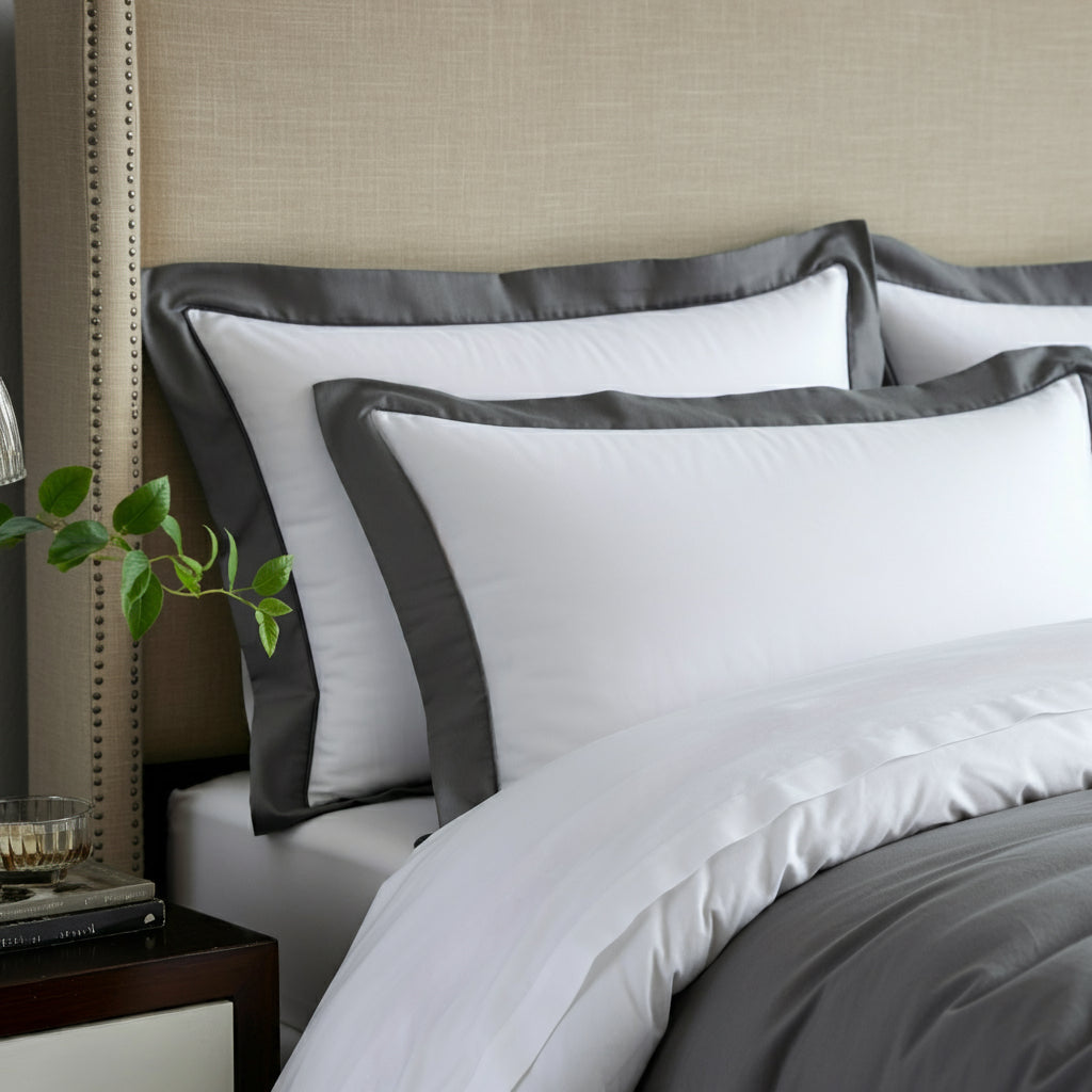 Aura Baumwolle Perkal Kissenbezug Aus Ägyptischer Baumwolle Mit Extra Langen Stapelfasern Für Weichheit Atmungsaktivität