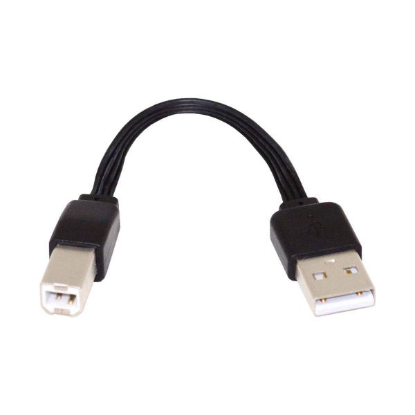 USB 2.0 Kabel Typ B Zu Typ A Kurz 13 cm Flach Schwarz Systemhaus Zakaria Perfekt Für PC Drucker