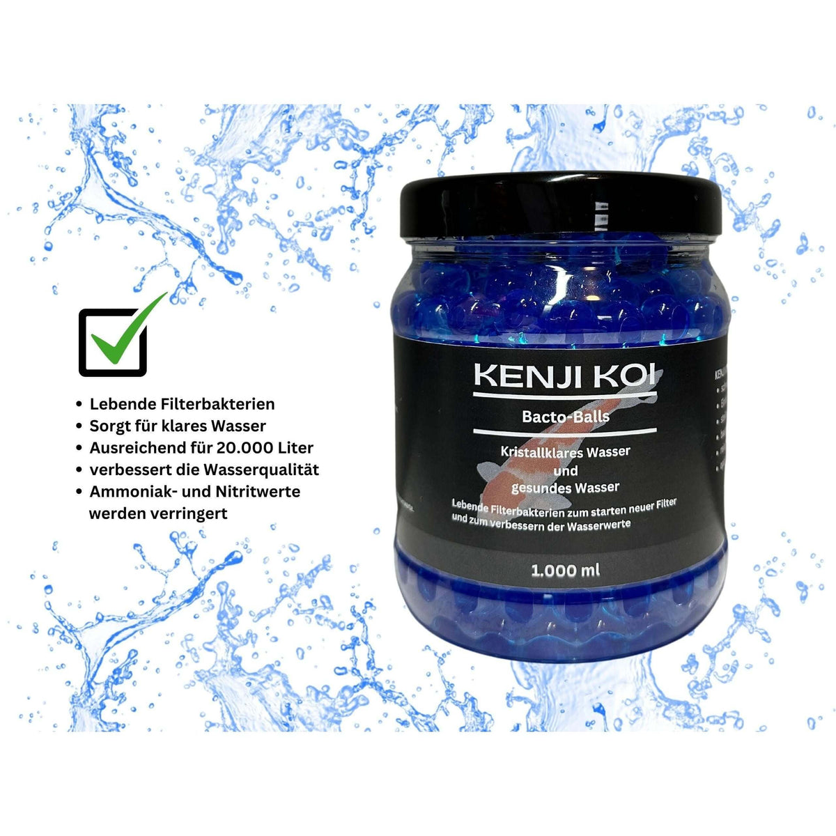 KENJI KOI Bacto-Balls Filtermedium, 1000 ml