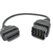 OBD Kabel 40 cm OBD 2 Buchse Renault 12Pin Schwarz Ideal Für Fahrzeugdiagnose Und Wartung