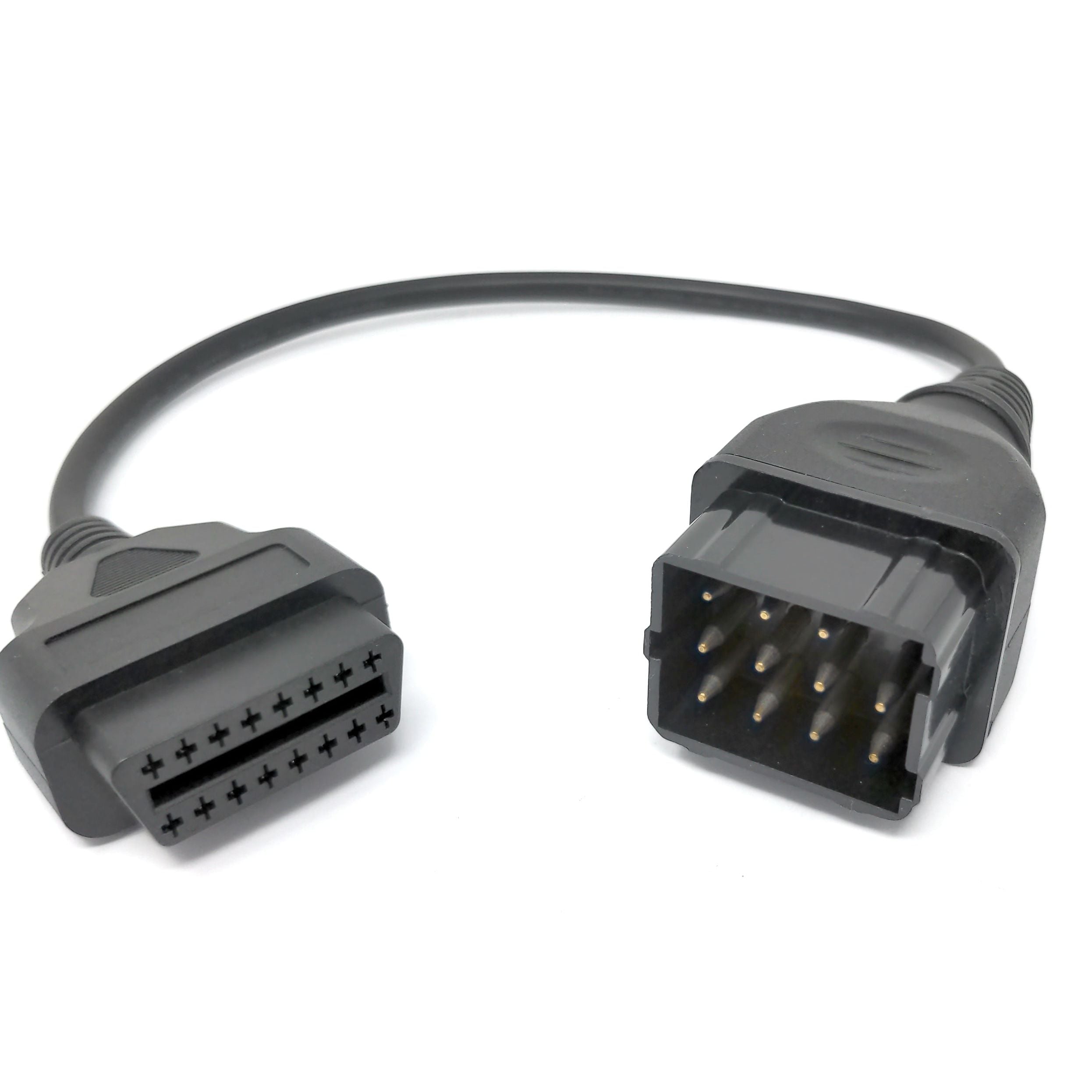 OBD Kabel 40 cm OBD 2 Buchse Renault 12Pin Schwarz Ideal Für Fahrzeugdiagnose Und Wartung