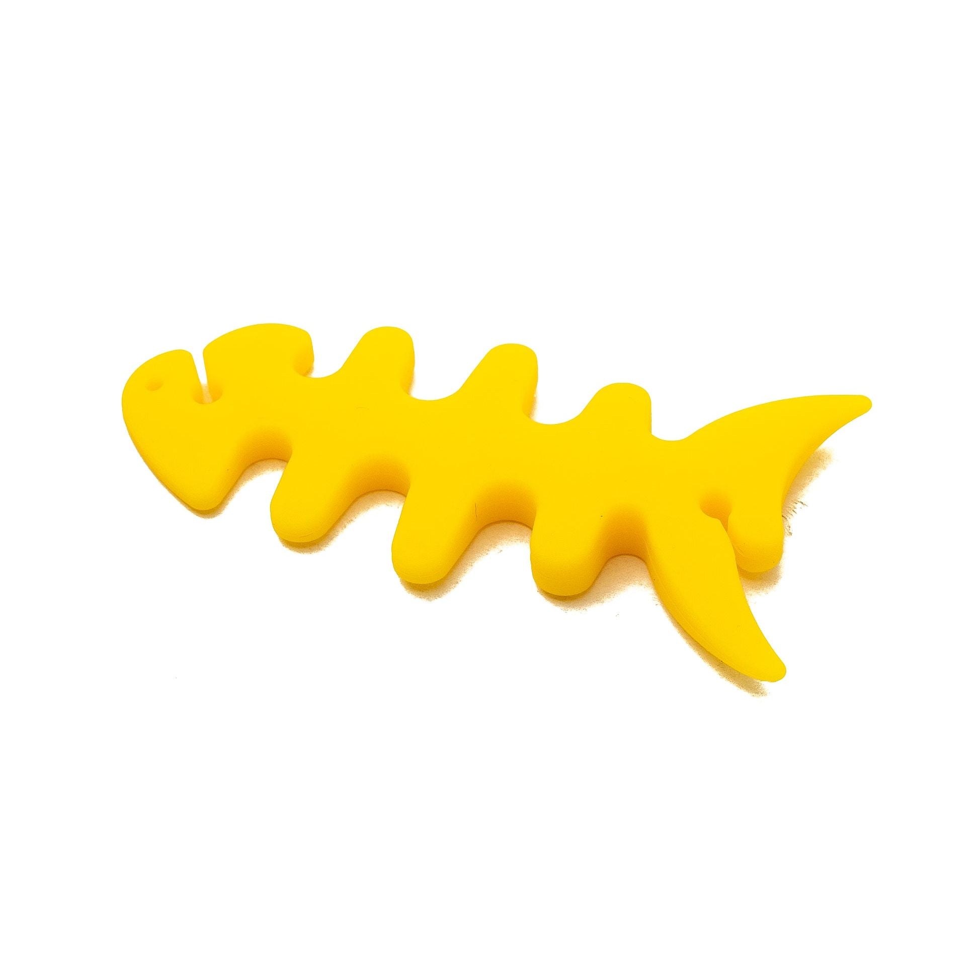 Kabelmanager Wrap Fischform Silikon Aufwickler Gelb Fuer Kopfhörer Kabelorganisation