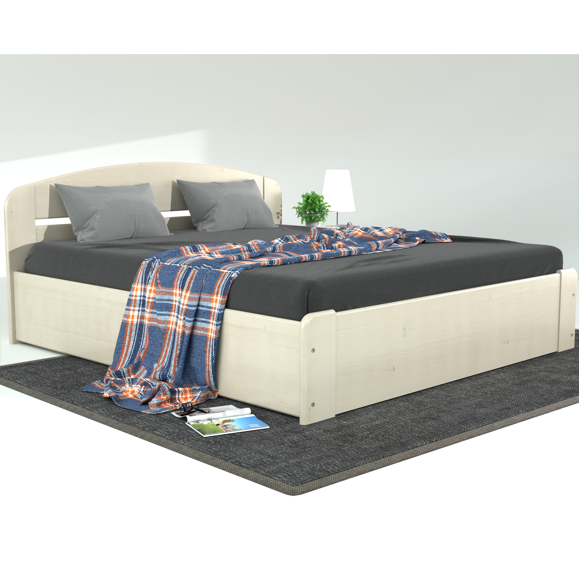 Anika Kieferbett mit Bettkasten | Massivholz | Naturholz | 100% Bio-Bett inkl. Lattenrost