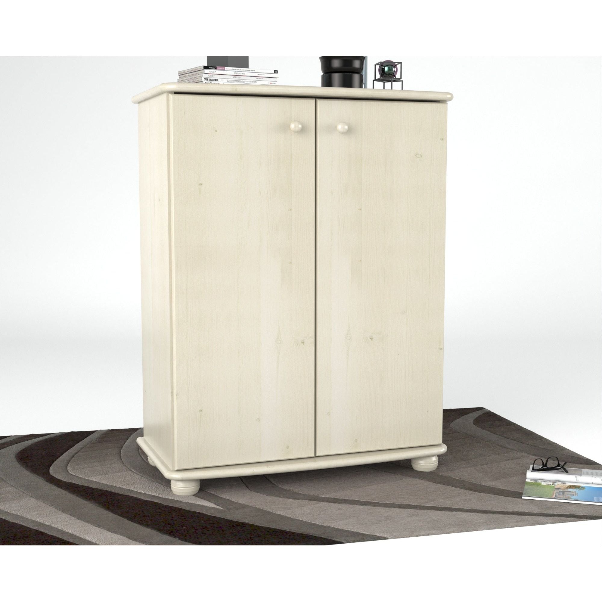 Anika Kommode Sideboard | mit Kleiderstange | 2-Türig | 100% Bio Kiefer