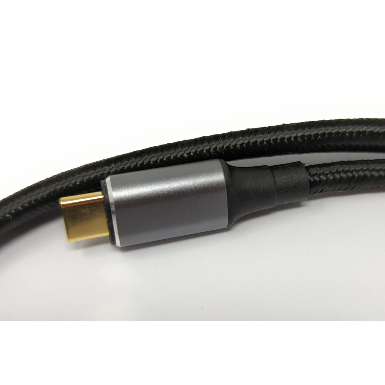 SYSTEM-S USB4 USB Kabel 200 cm Typ C Stecker zu Stecker 20 Gbit/s USB 4.0 geflochten Schwarz