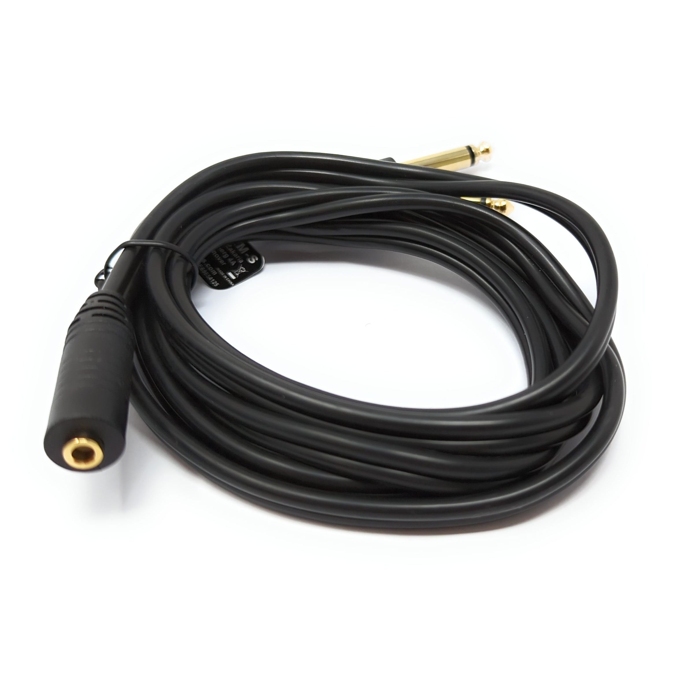 Audio Y Kabel 150 cm Schwarz Stereo Y Kabel 6,35 mm Stecker Auf 3,5 mm Buchse Universal