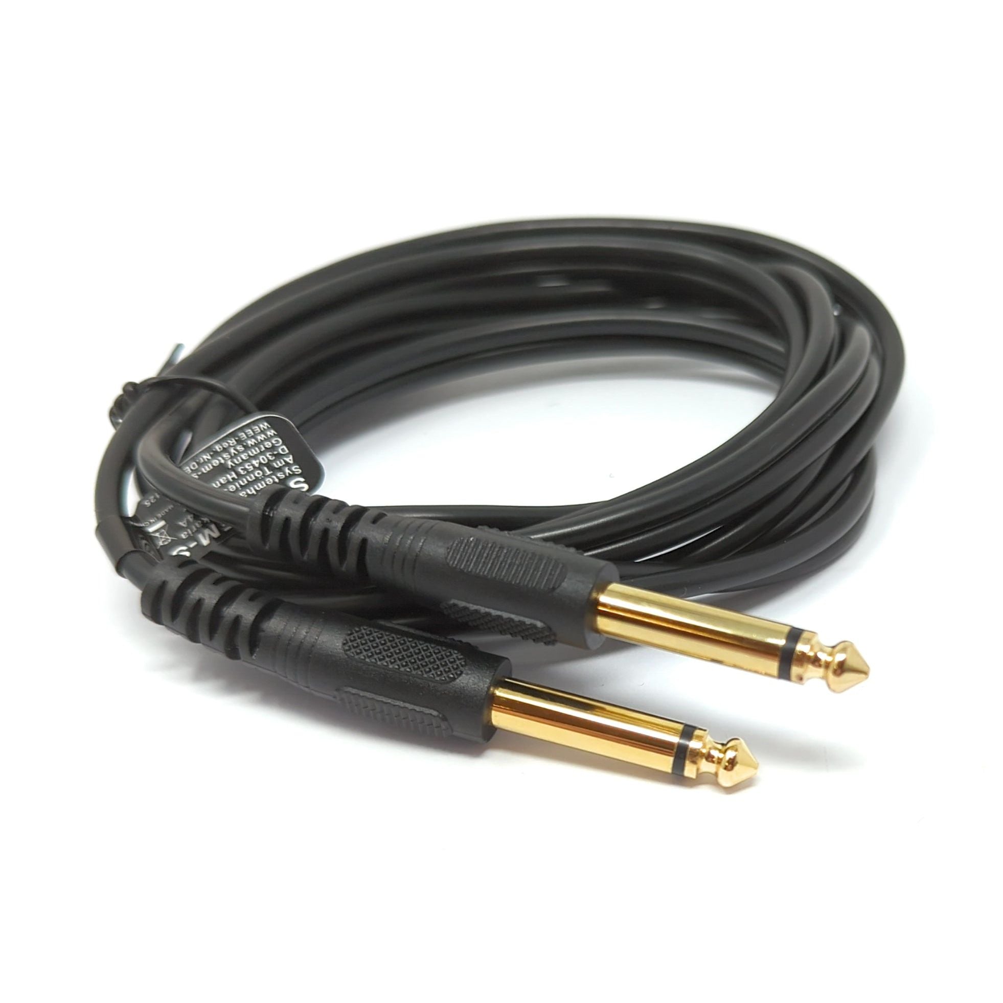Audio Y Kabel 150 cm Schwarz Stereo Y Kabel 6,35 mm Stecker Auf 3,5 mm Buchse Universal