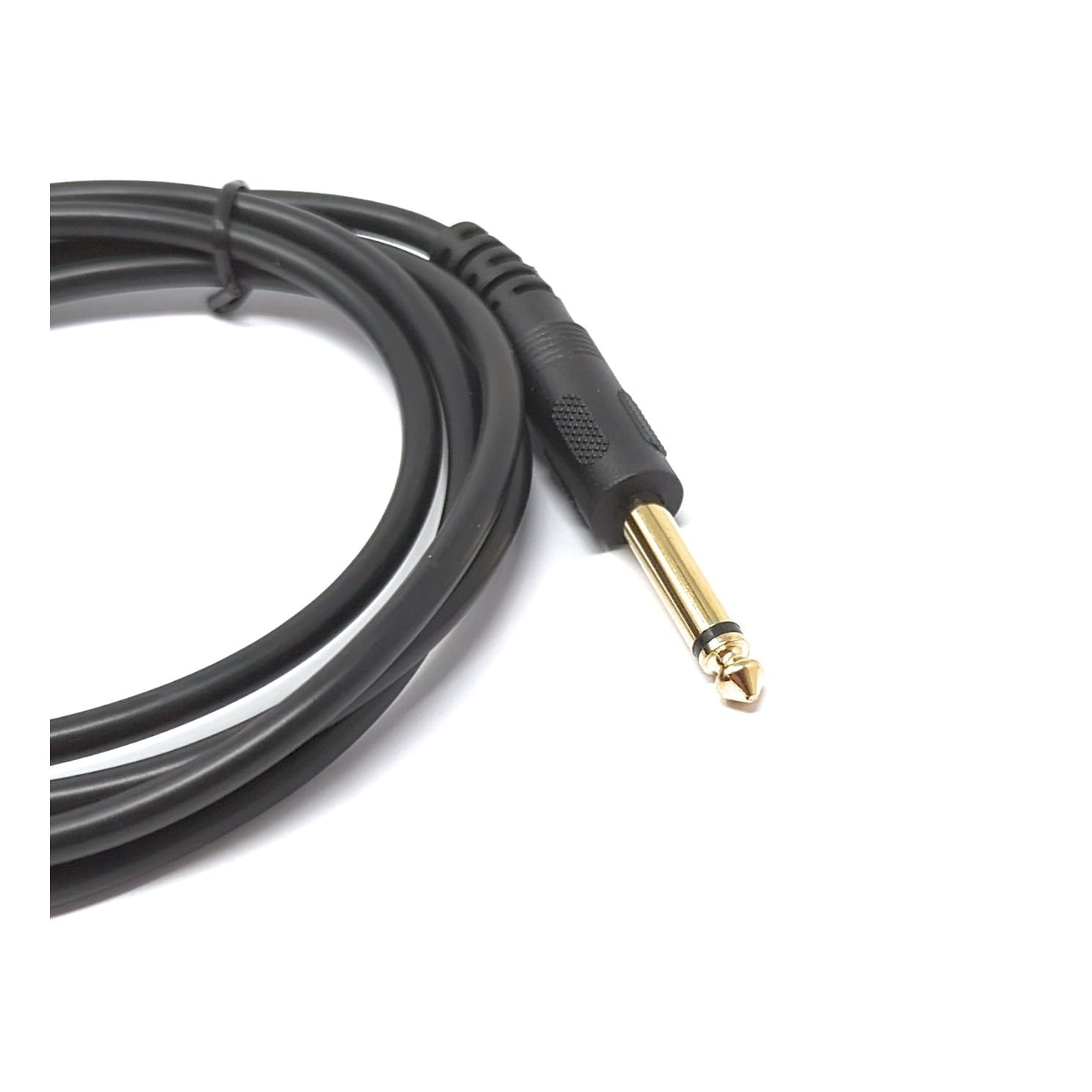 SYSTEM-S Audio Kabel 150 cm Stereo AUX Klinke 6,35 mm Stecker zu Stecker Winkel Schwarz