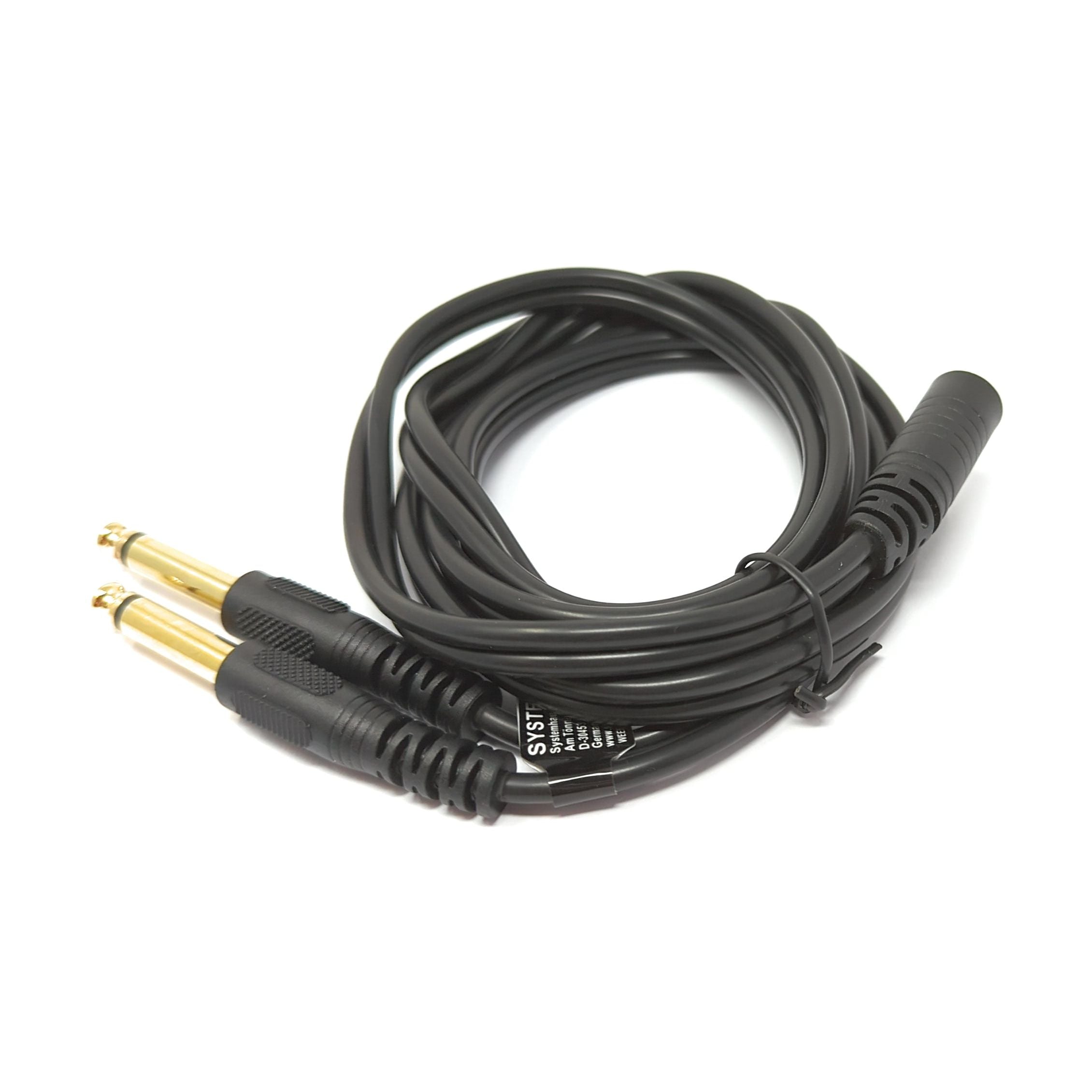 Audio Y Kabel 150 cm Schwarz Stereo Y Kabel 6,35 mm Stecker Auf 3,5 mm Buchse Universal