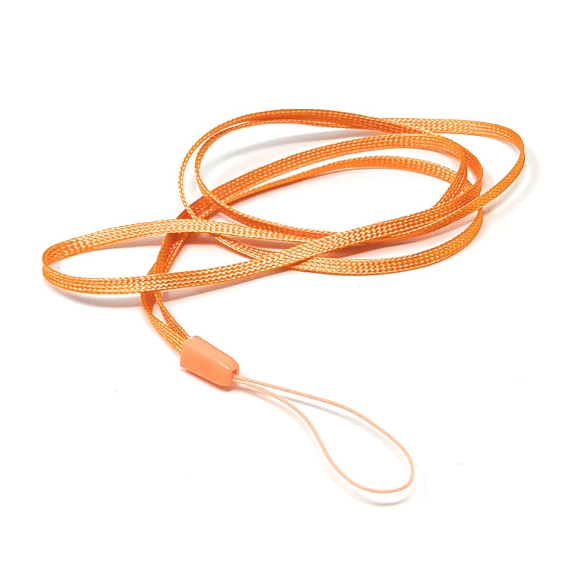 SYSTEM-S 5x Halsband Umhängeband Trageband in Orange für Smartphone MP3 Player