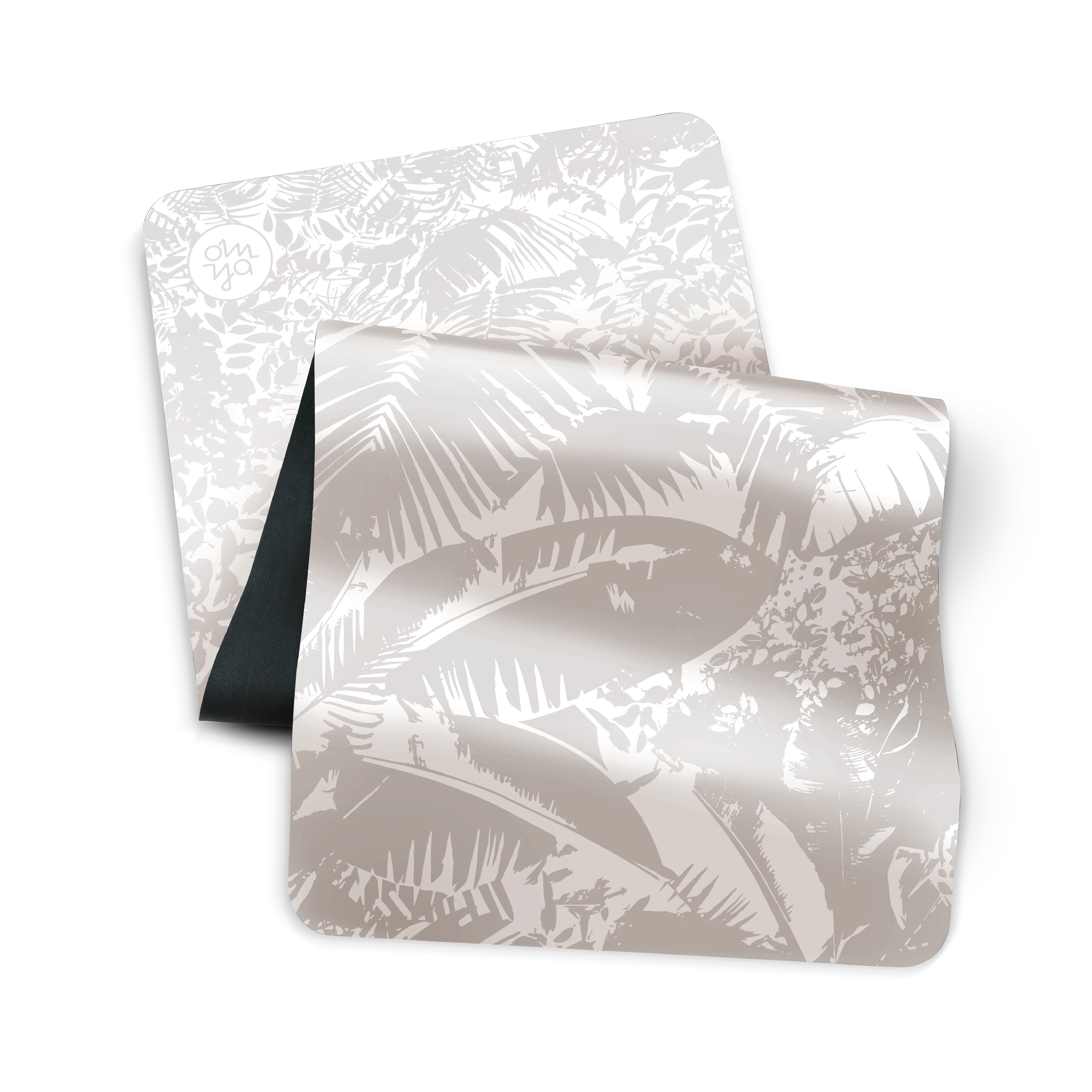 OM YA Design Advanced Grip Yogamatte Light Botanic Für Sichere Stabilität Dank Rutschfeste PU Oberfläche