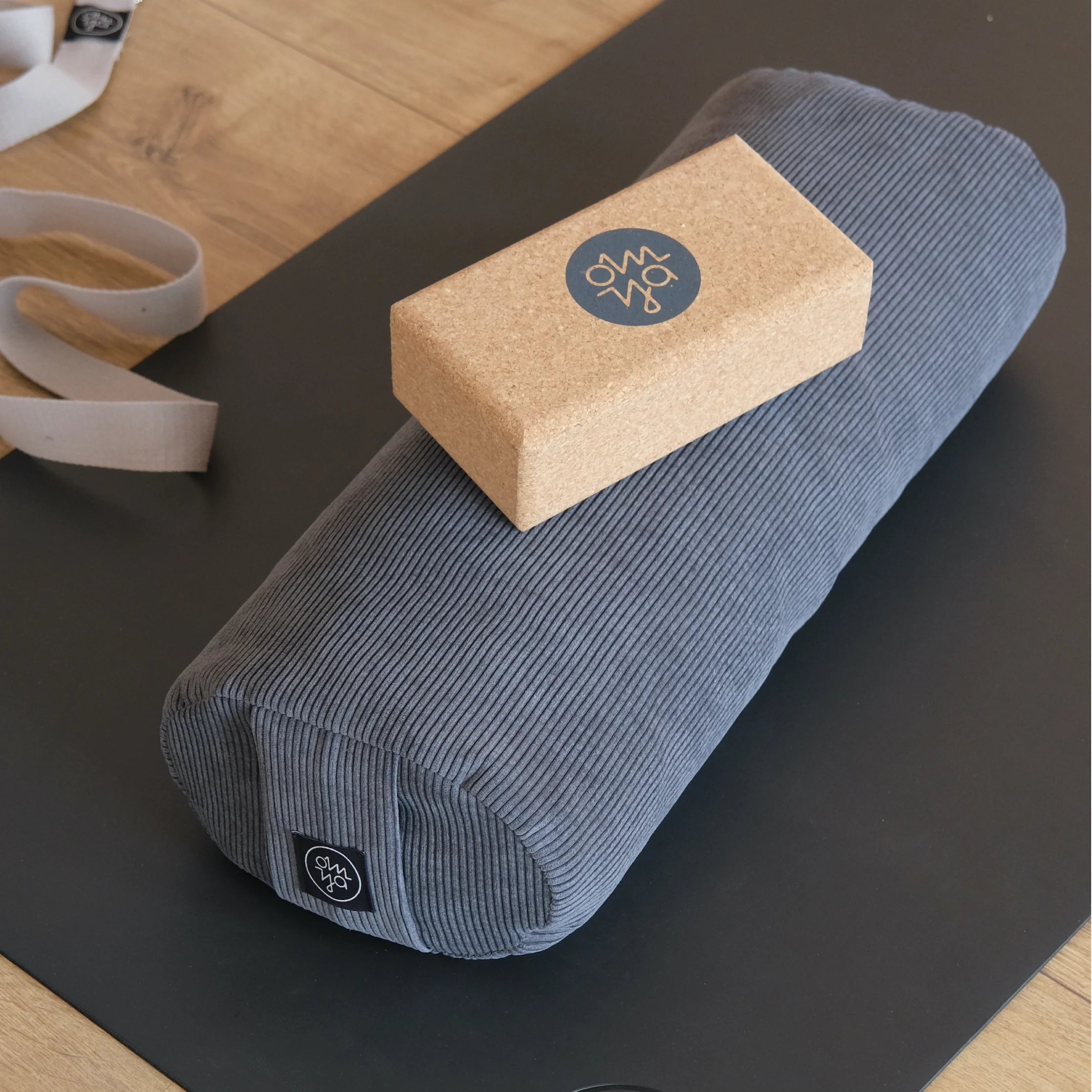 Design Yoga Bolster Granit Cord Langes Yoga Kissen Für Anspruchsvolle Posen Und Mehr Komfort In Der Praxis