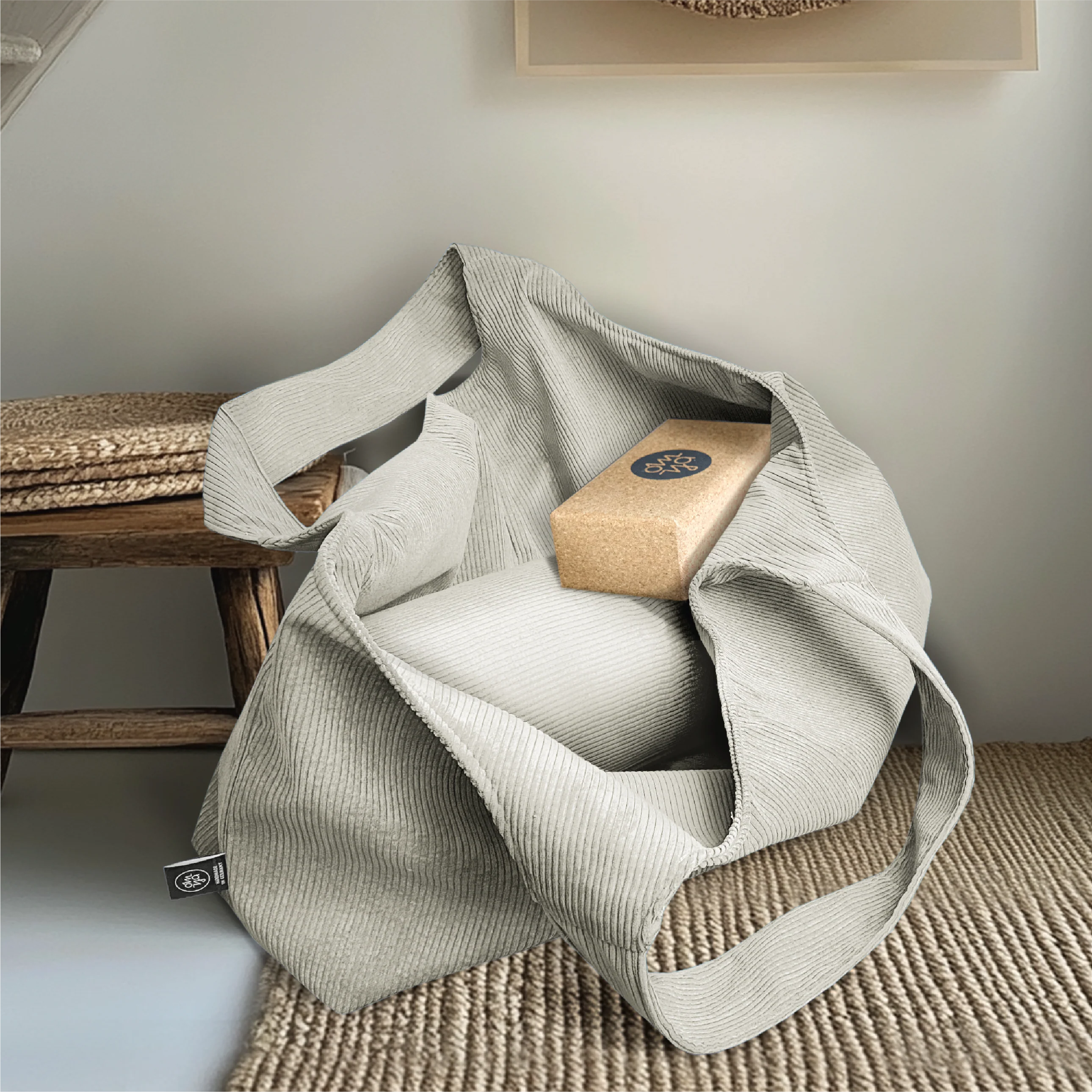 Yoga Big Bag Pearl Cord Von OM YA Design Für Yogamatte Bolster Decke Blöcke Und Handtuch