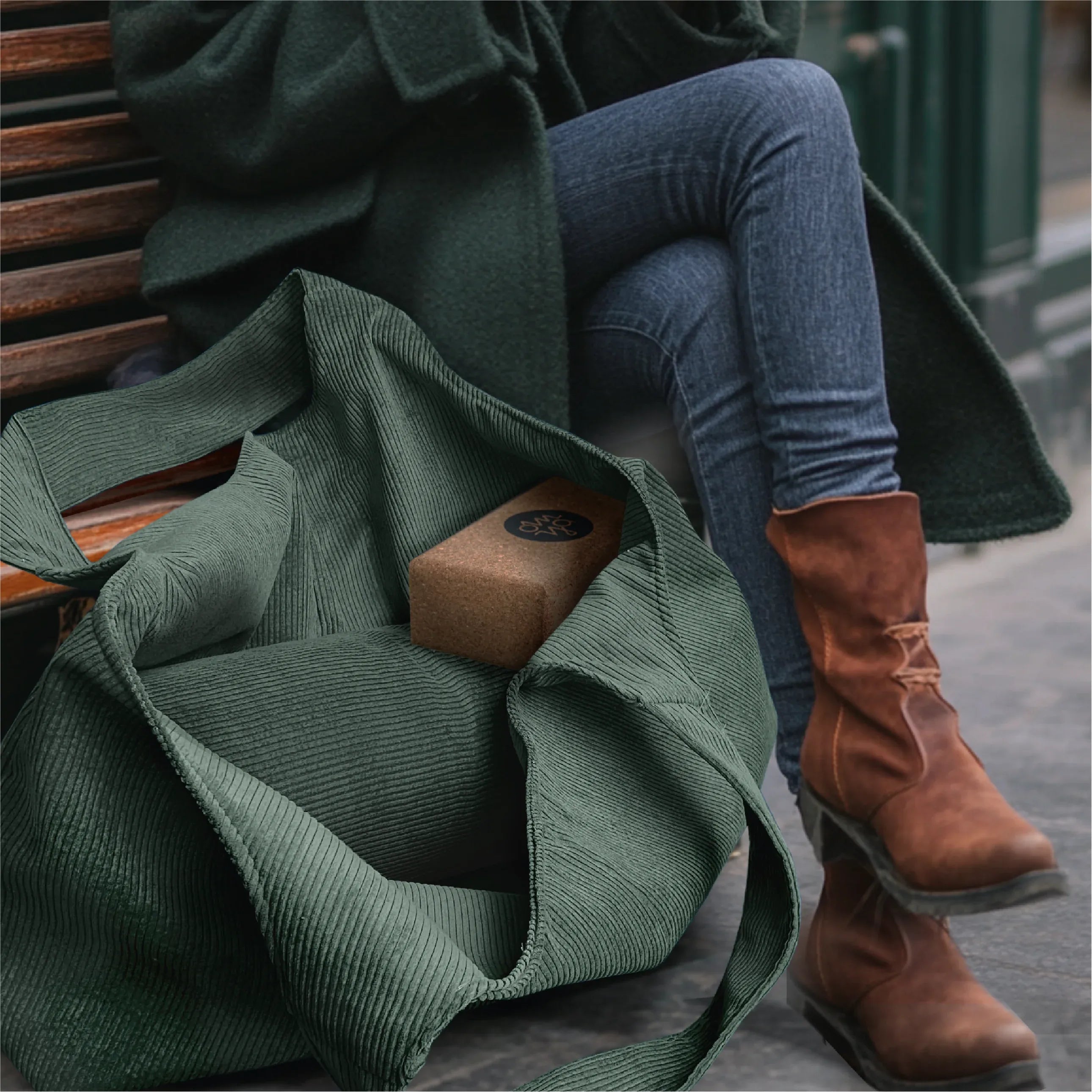 Yoga Big Bag Forest Cord Große Yogatasche Für Matte Bolster Decke Blöcke Und Handtuch