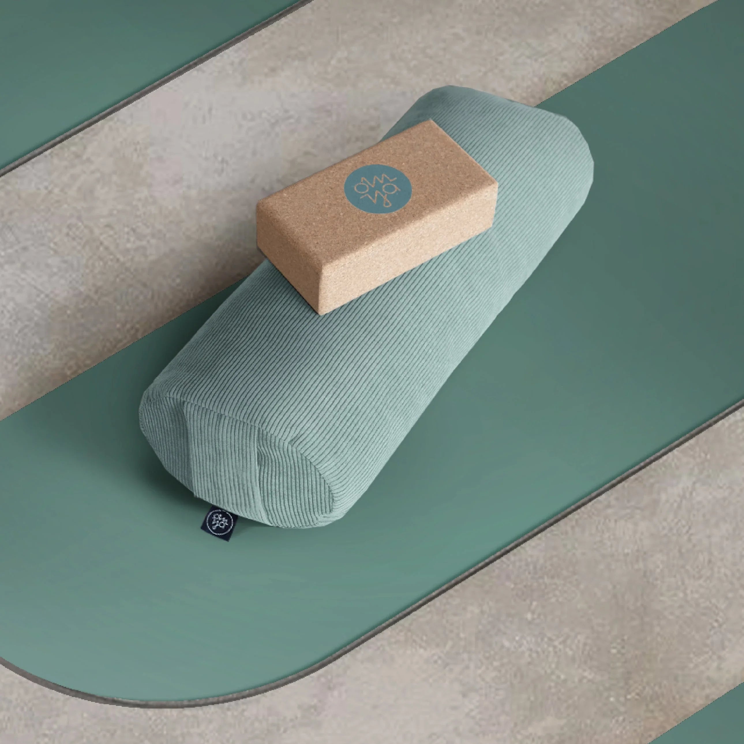 Design Yoga Bolster Aqua Cord Langes Kissen Zur Unterstützung In Der Yoga Praxis