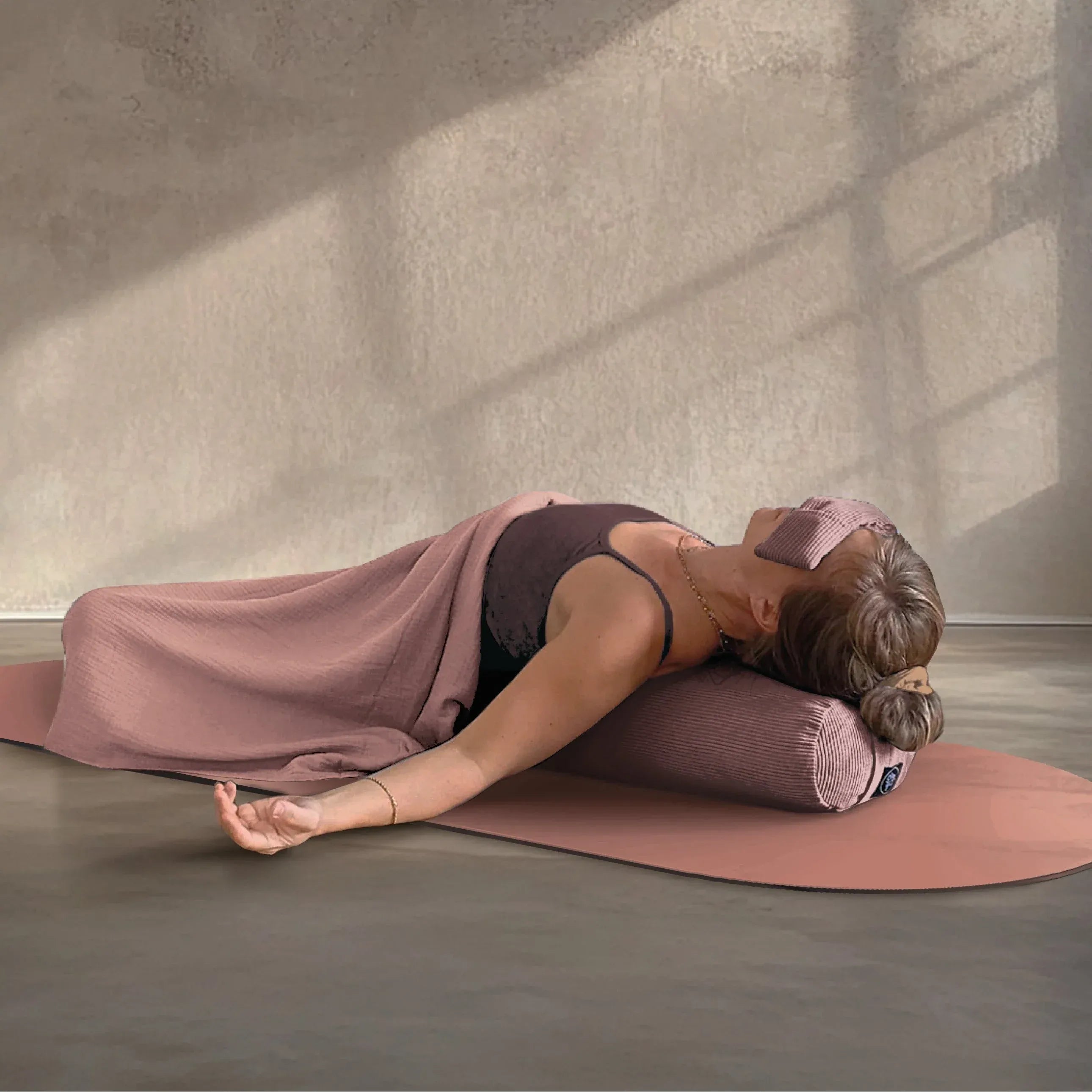 Om Ya Design Augenkissen Blush Cord Für Meditation Und Shavasana Mit Gewicht Zur Ruhigen Augenentspannung