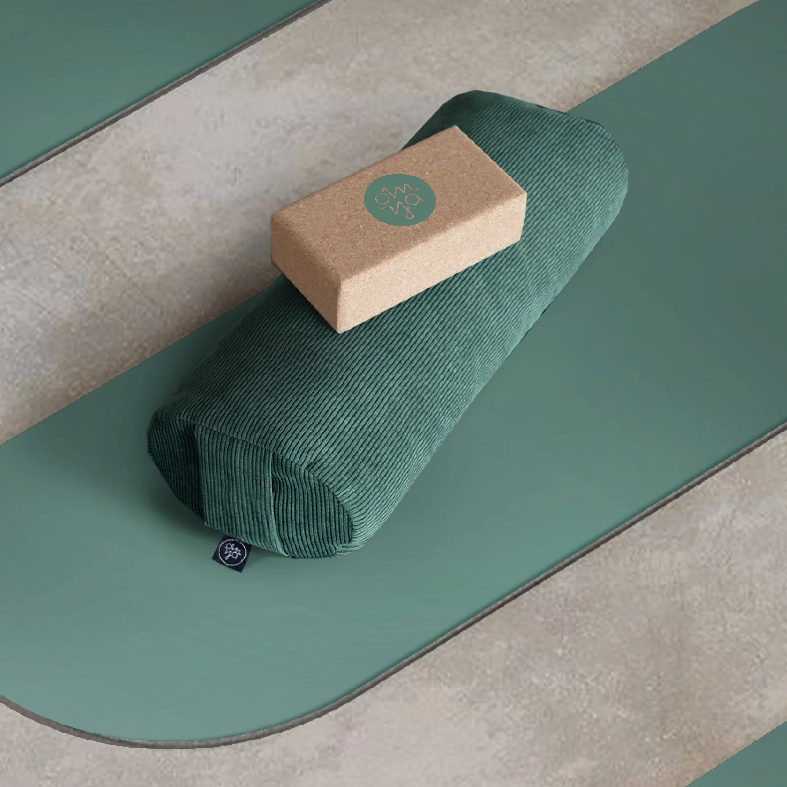 OM YA Design Yoga Bolster Forest Cord Langes Unterstützendes Kissen Für Yoga Praxis