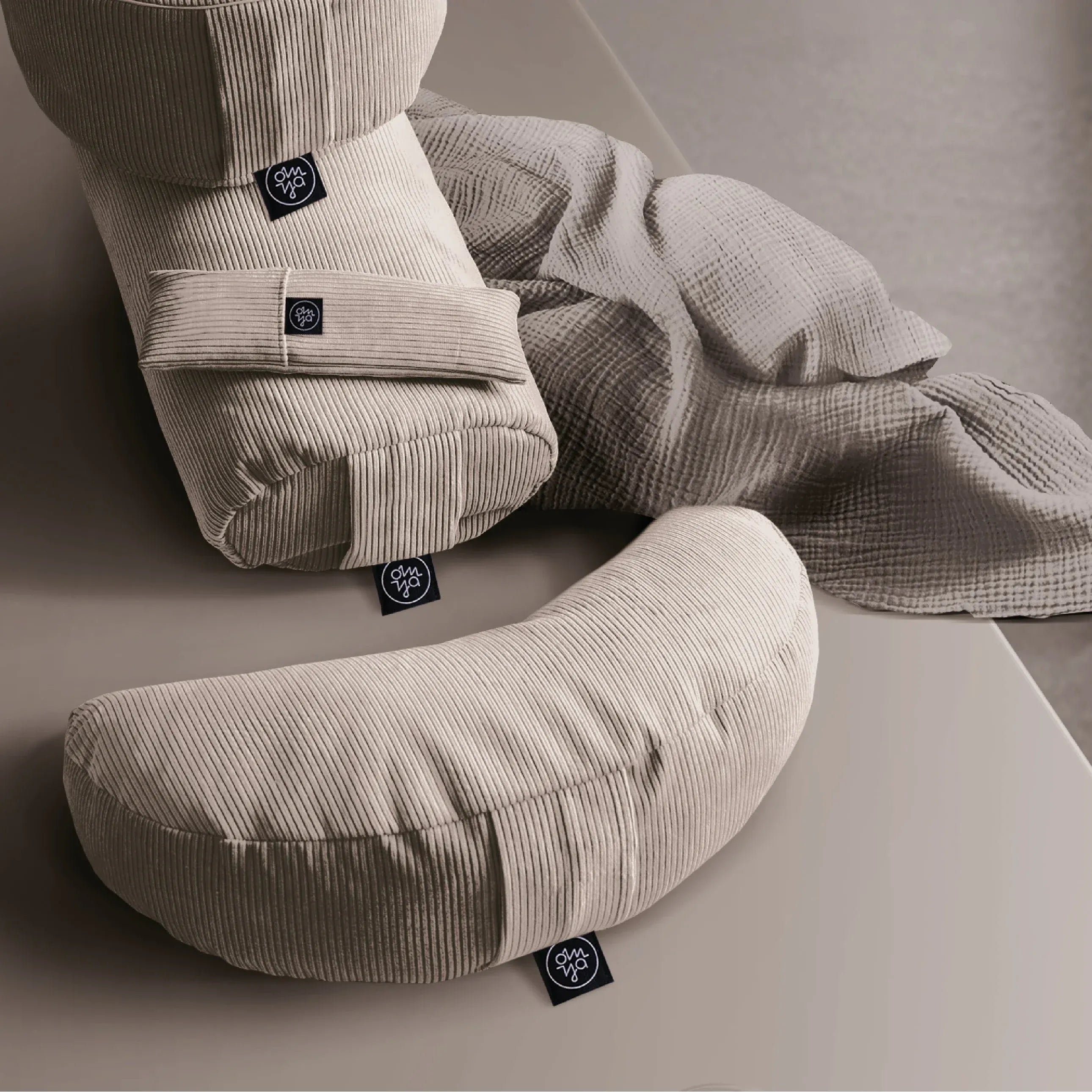 Shavasana Decke Dune Musselin Von OM YA Design Für Entspannungsphase Yoga Praxis Und Beruhigende Atmosphäre