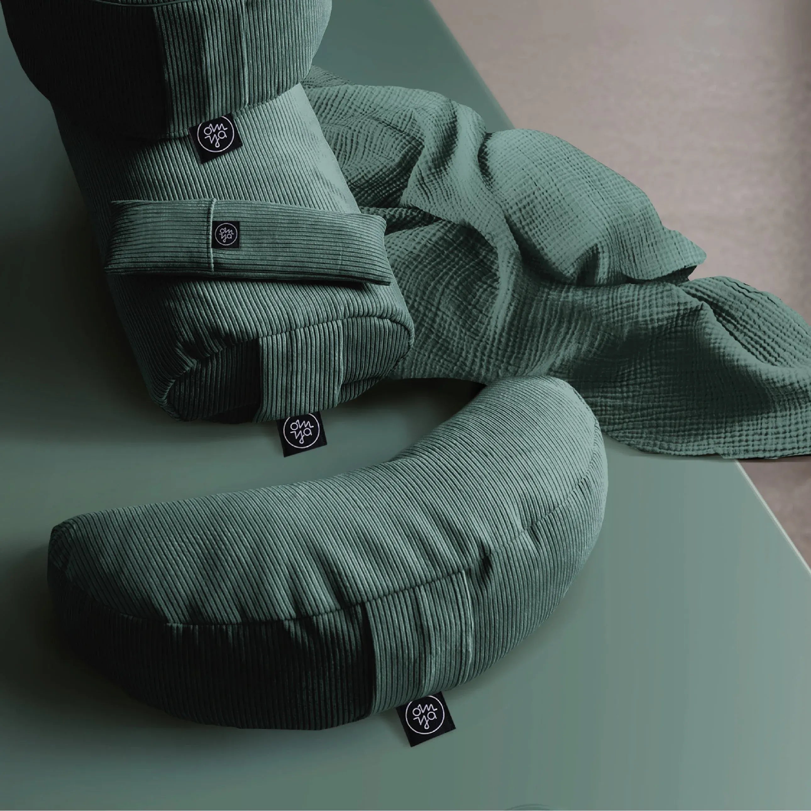 Shavasana Decke Forest Musselin Von OM YA Design Für Entspannungsphase Nach Yoga Praxis Wärme Und Beruhigende Atmosphäre