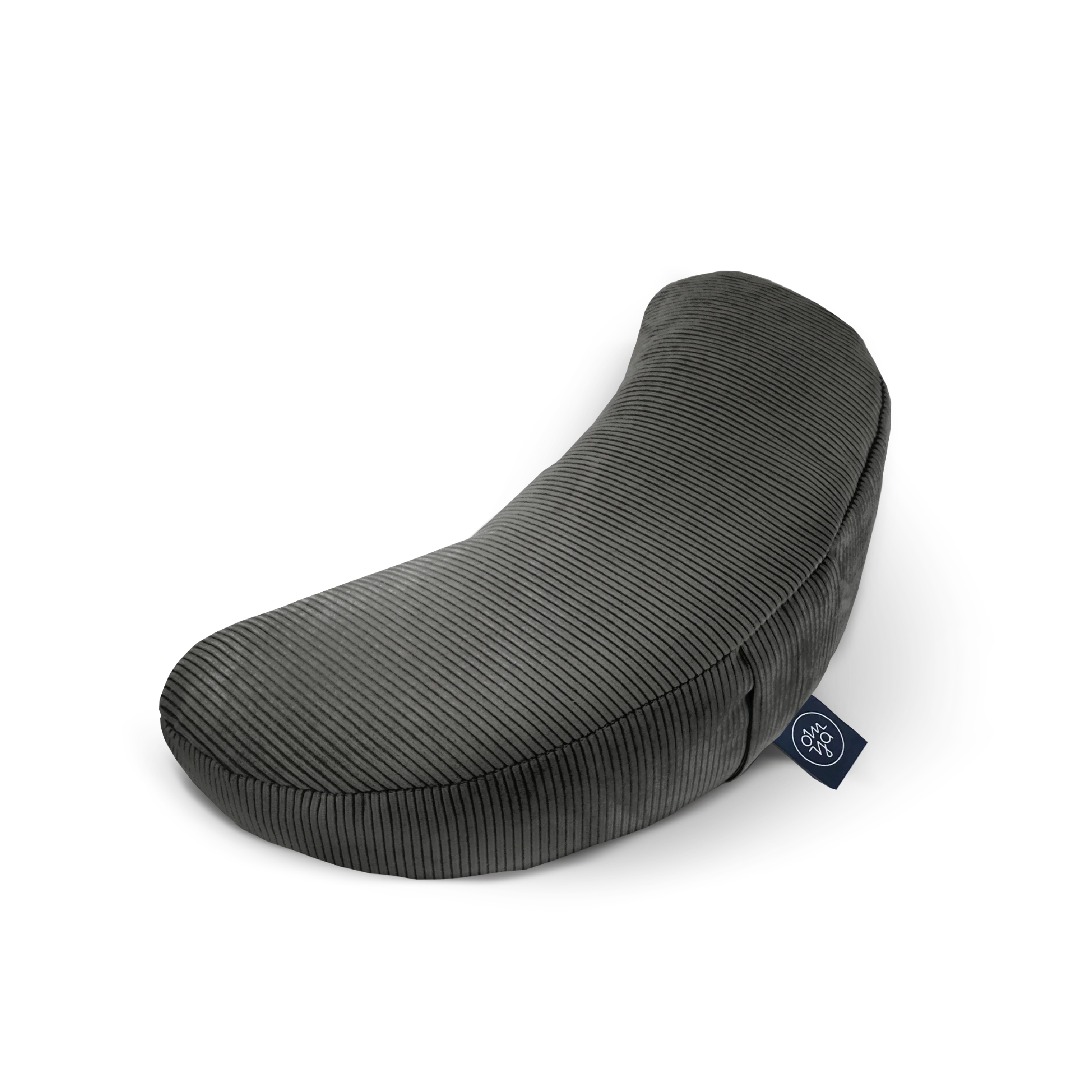 OM YA Design Halbmondkissen Granit Cord Für Sitzhaltung Und Rücken Entlastung In Der Yoga Praxis