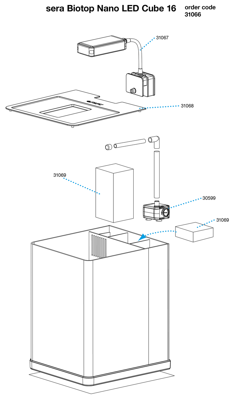 sera Biotop Nano LED Cube 16