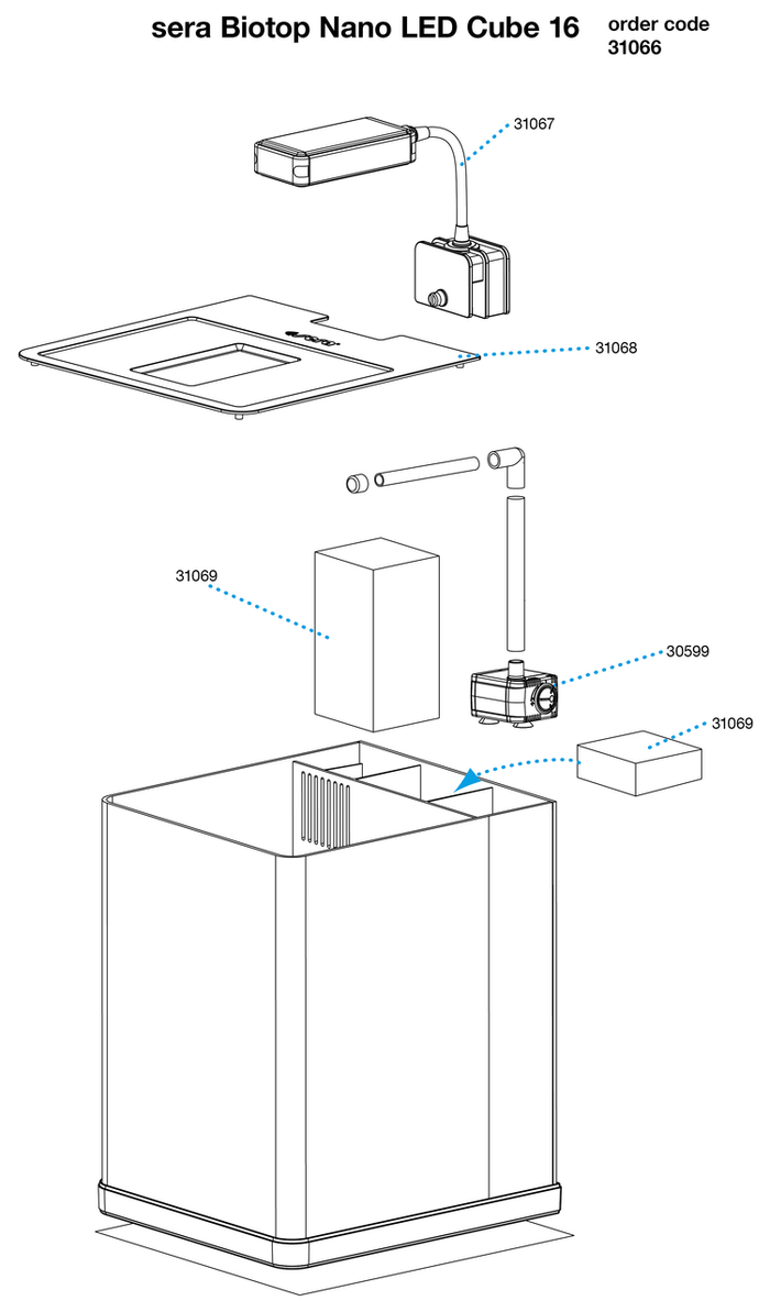 sera Biotop Nano LED Cube 16