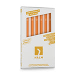 Orange Glasstrohhalme 6x 20cm Gerade - NEON