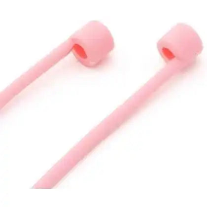 System-S 1x Silikon Halteband Holder für AirPods Kopfhörer in Pink