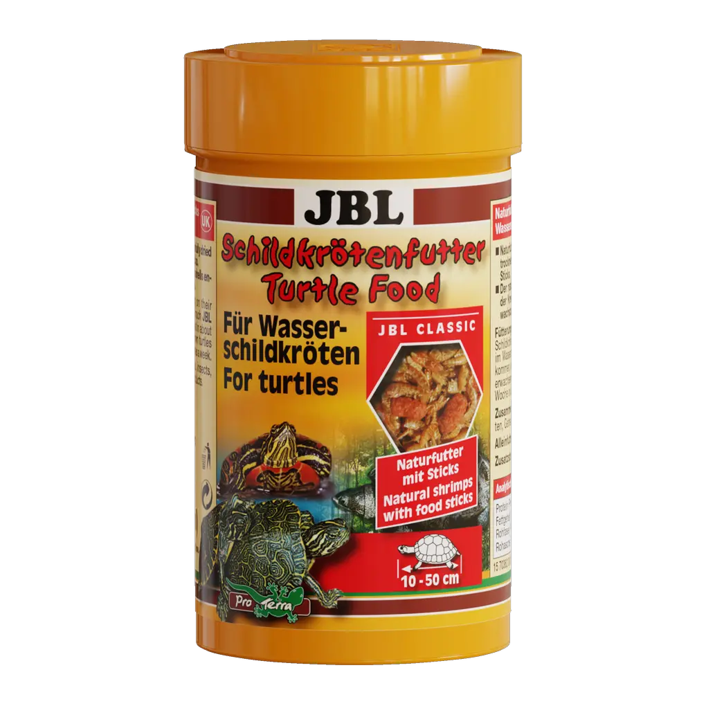 JBL Schildkrötenfutter 100 ml – Turtle food for water and marsh turtles with natural food sticks.
