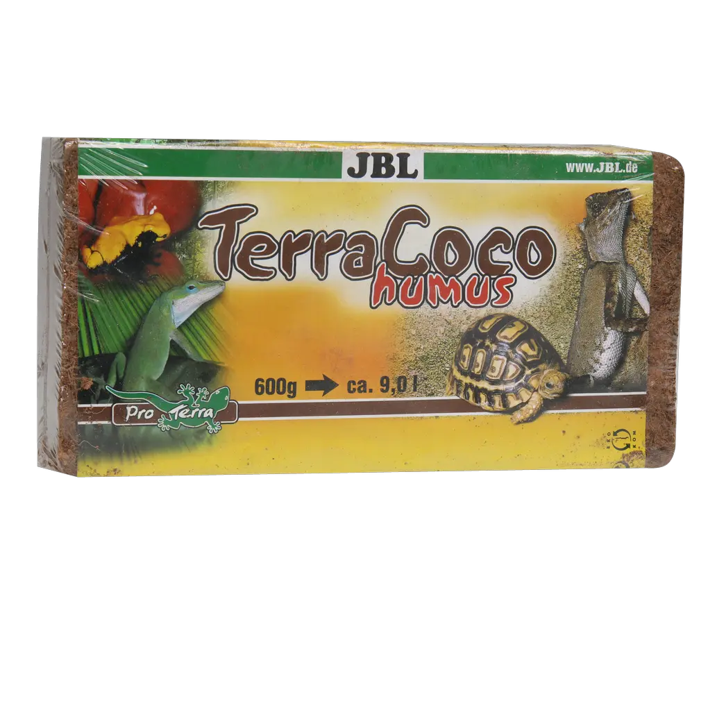 JBL TerraCoco Humus 600 g, 9l - Natürlicher Bodengrund aus torfartigem Kokos-Humus für Terrarien.