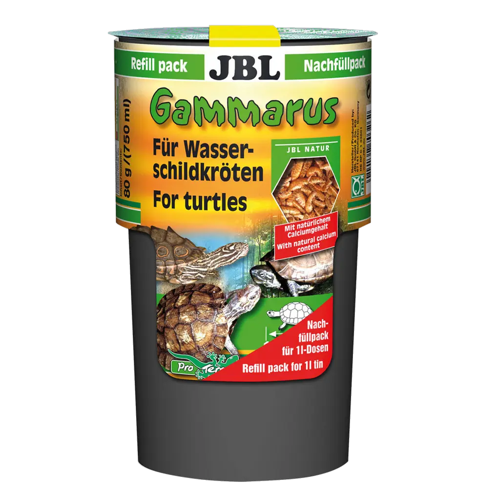 JBL Gammarus Nachfüllpack für Wasserschildkröten - Ergänzungsfutter mit gereinigten Bachflohkrebse.