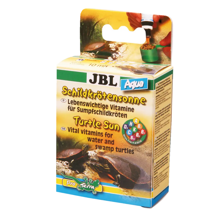 JBL Schildkrötensonne Aqua 10 ml – Ergänzungsfutter mit lebenswichtigen Vitaminen für Schildkröten.
