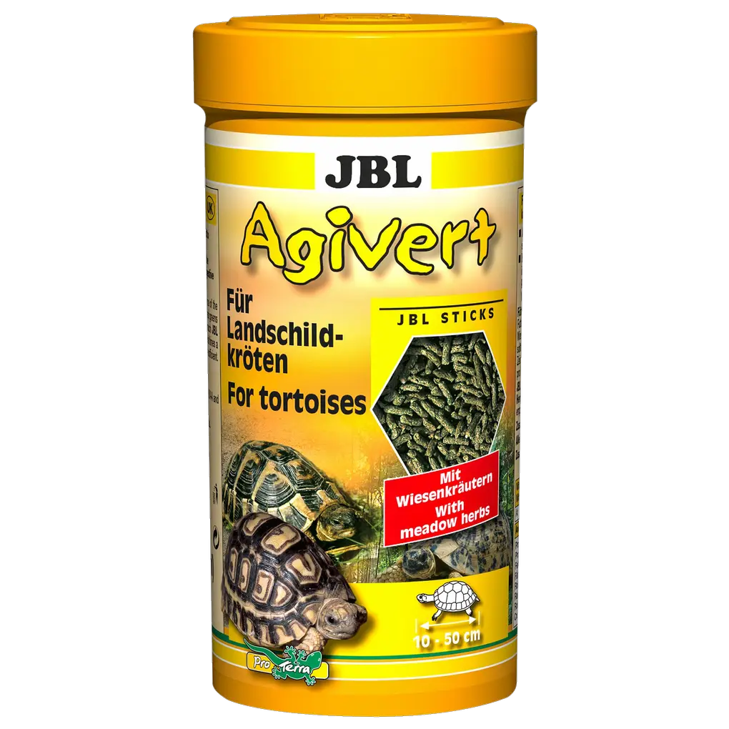 JBL Agivert 250 ml, Futtersticks für Landschildkröten mit Wiesenkräutern und hohem Fasergehalt.