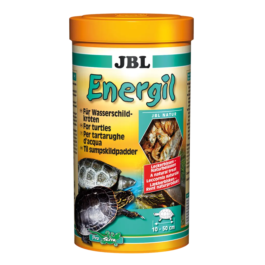 JBL Energil 1 l – Hauptfutter für Wasserschildkröten mit ganzen Fischen und Krebsen, ausgezeichnete Akzeptanz.