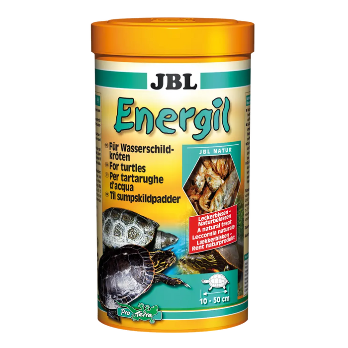 JBL Energil 1 l – Hauptfutter für Wasserschildkröten mit ganzen Fischen und Krebsen, ausgezeichnete Akzeptanz.