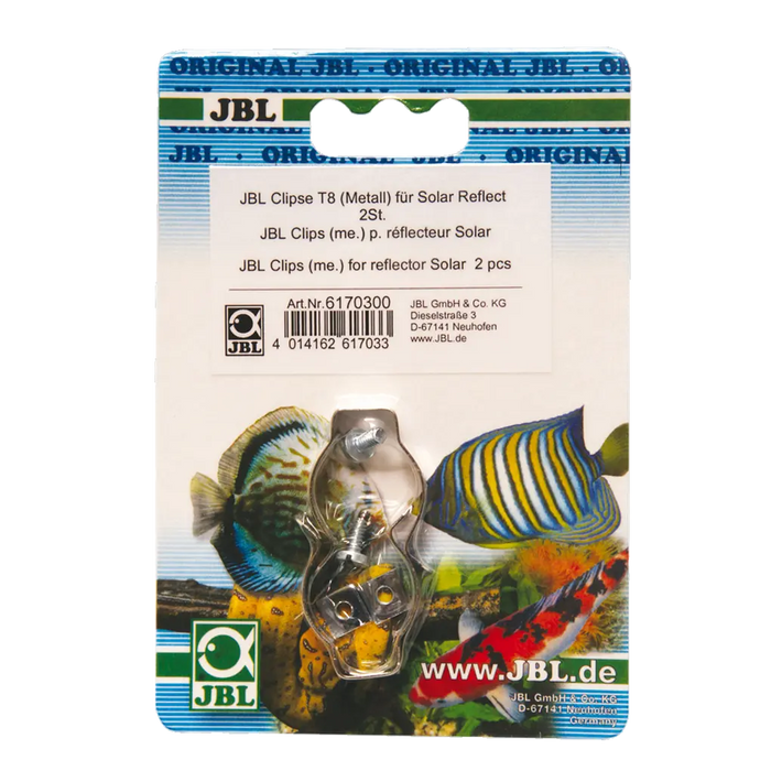 JBL SOLAR REFLECT Clip Set Metall T8 - Original Metallhalterungen für Aquariumbeleuchtung