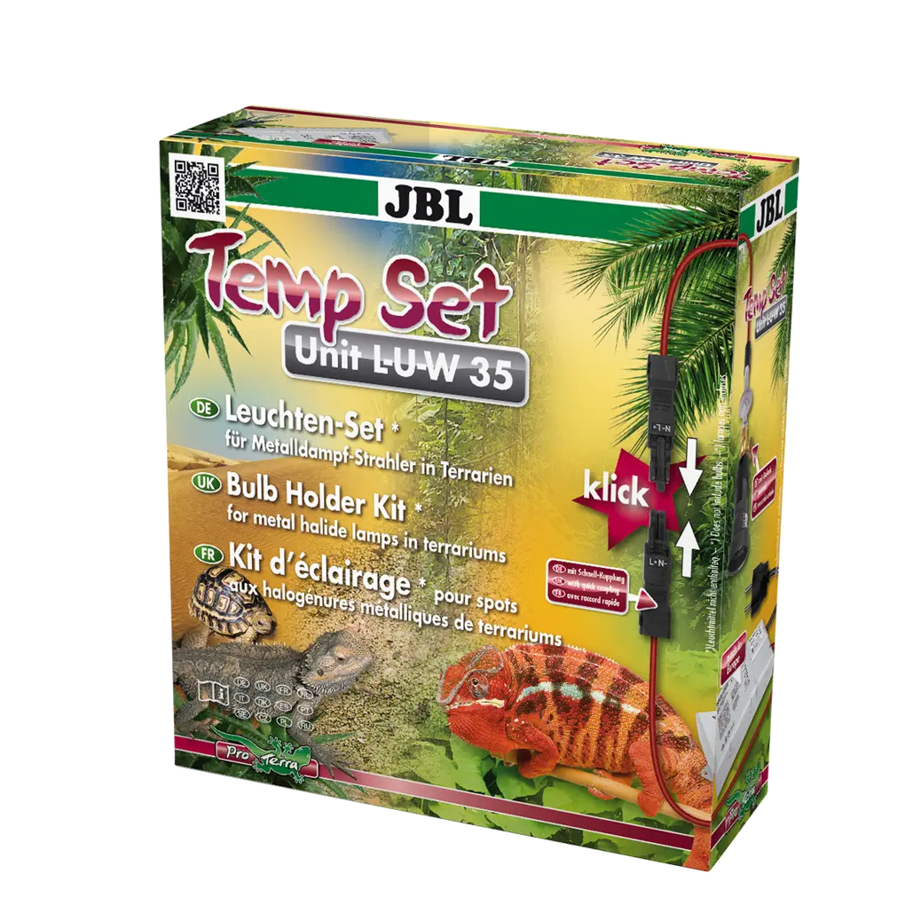JBL TempSet Unit L-U-W 35 W – Original JBL Terraristik Leuchten-Set für metal halide lamps in terrariums.