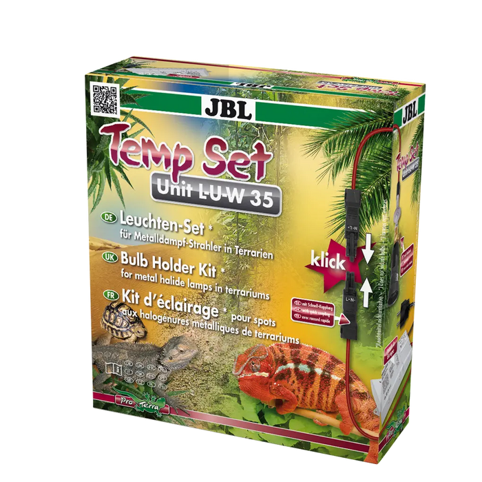 JBL TempSet Unit L-U-W 35 W – Original JBL Terraristik Leuchten-Set für metal halide lamps in terrariums.