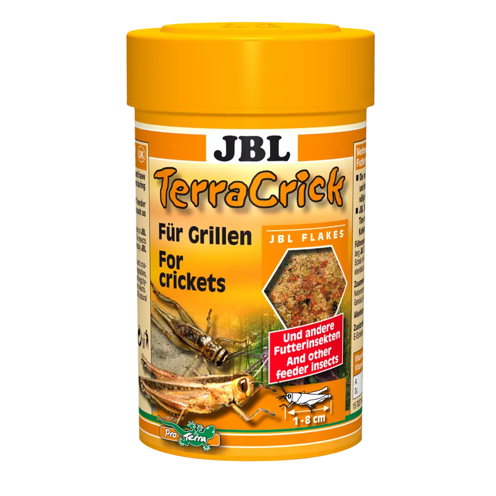JBL TerraCrick 100 ml – hochwertiges Futter für Grillen und andere Insekten für Terrarientiere.